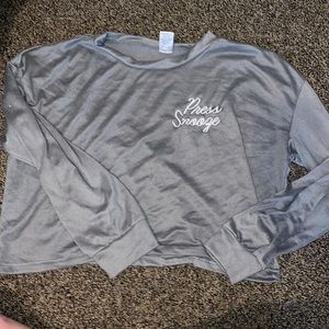 Cropped sleep sweater